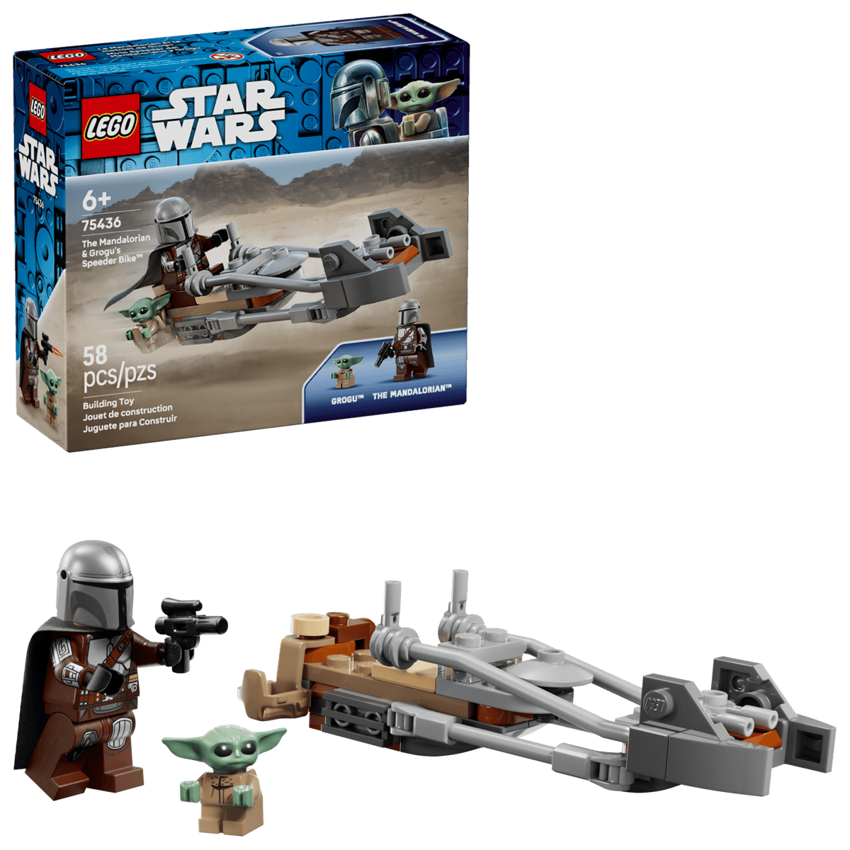 LEGO® 75436 Star Wars - Śmigacz Mandalorianina i Grogu