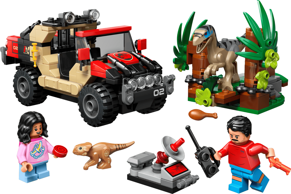LEGO® 76972 Jurassic World - Ucieczka terenówką przed raptorem